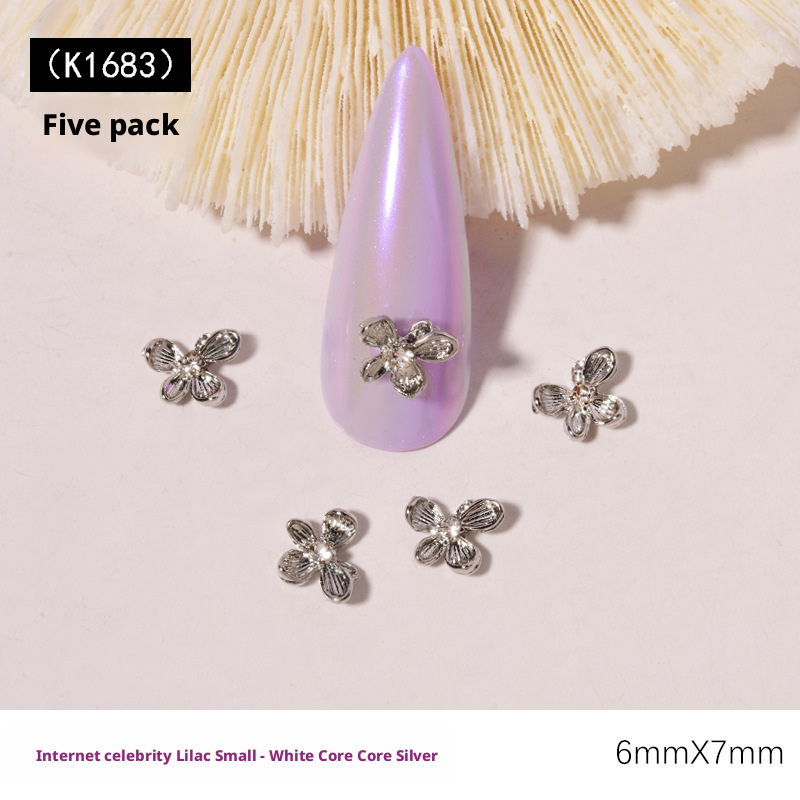 Nail Art Lilac - 10 Piezas de Decoraciones de Uñas