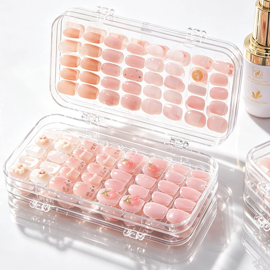 Nail Art Rame - Caja de Almacenamiento Transparente Plegable para
