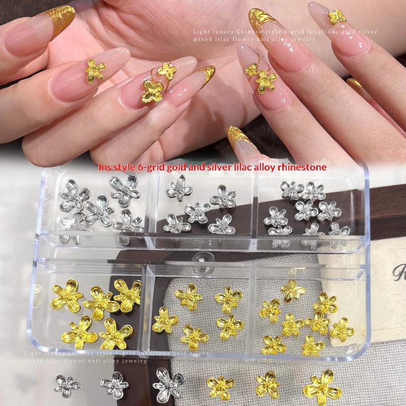 Adornos de Uñas 3D de Aleación - Nail Art Lilac reseña y precio