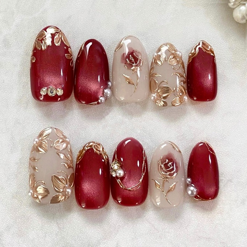 24 Uñas Postizas Adhesivas con - Nail Art Cat Eye Simple reseña y precio