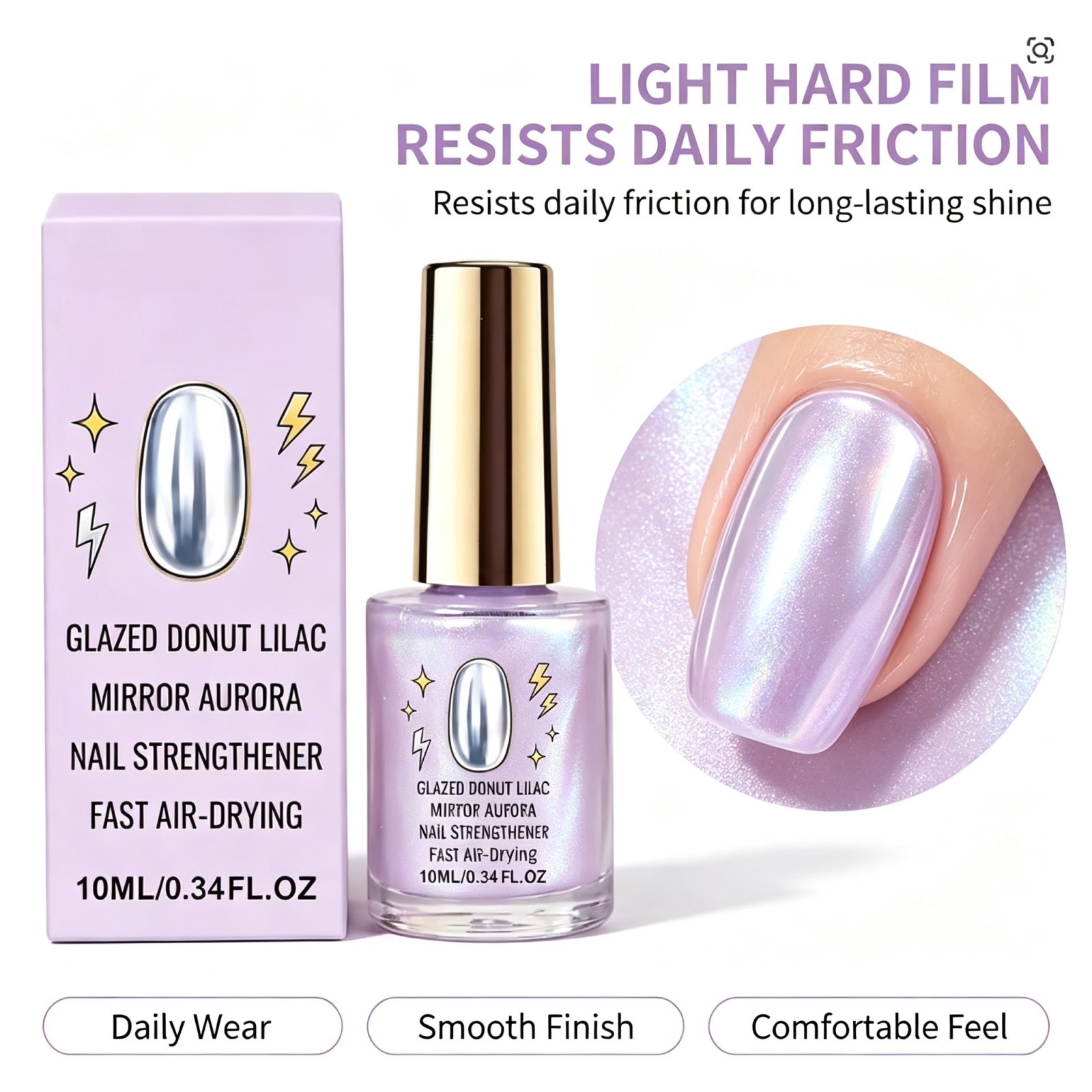Esmalte de uñas con acabado es - Nail Art Lilac reseña y precio