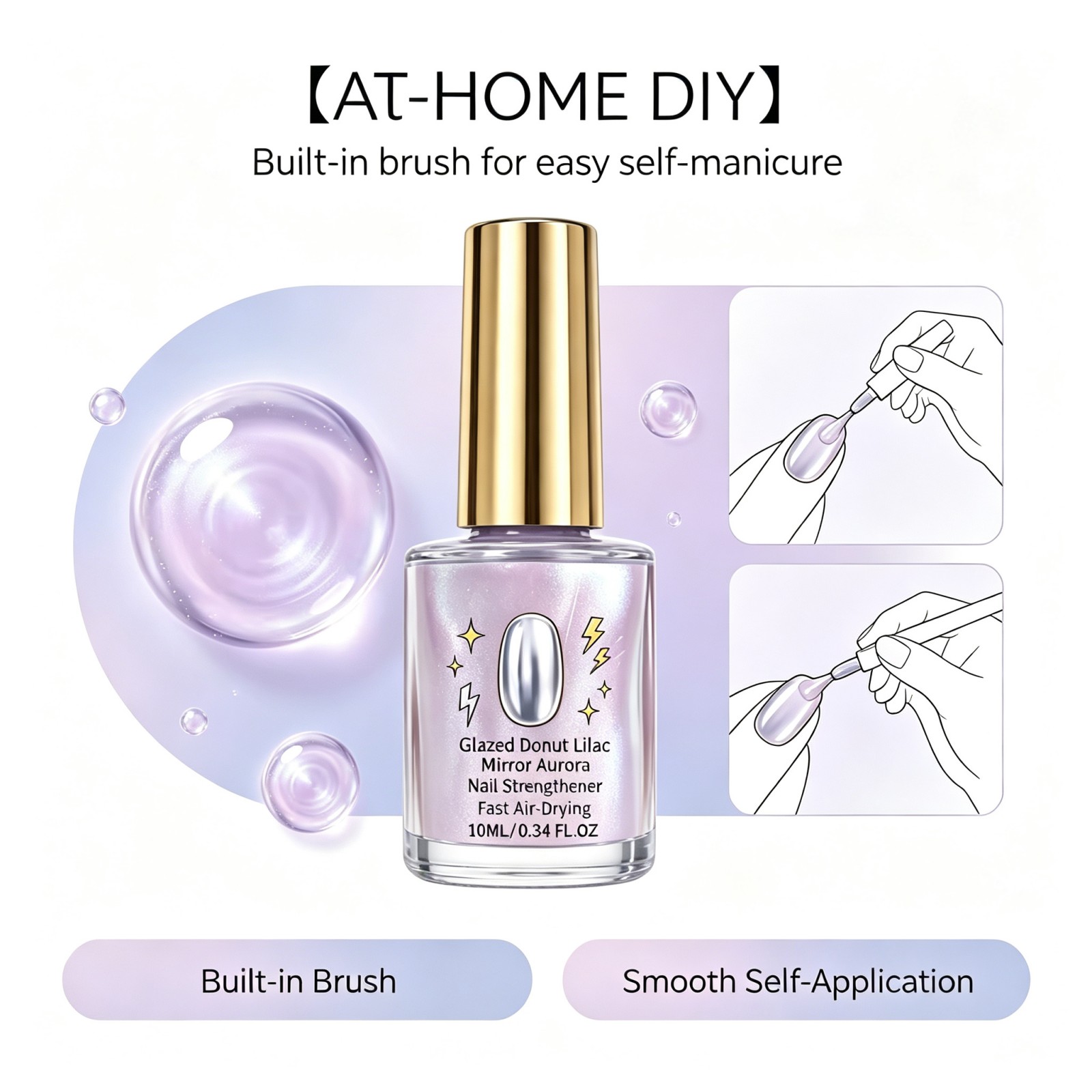 Esmalte de uñas con acabado es - Nail Art Lilac reseña y precio