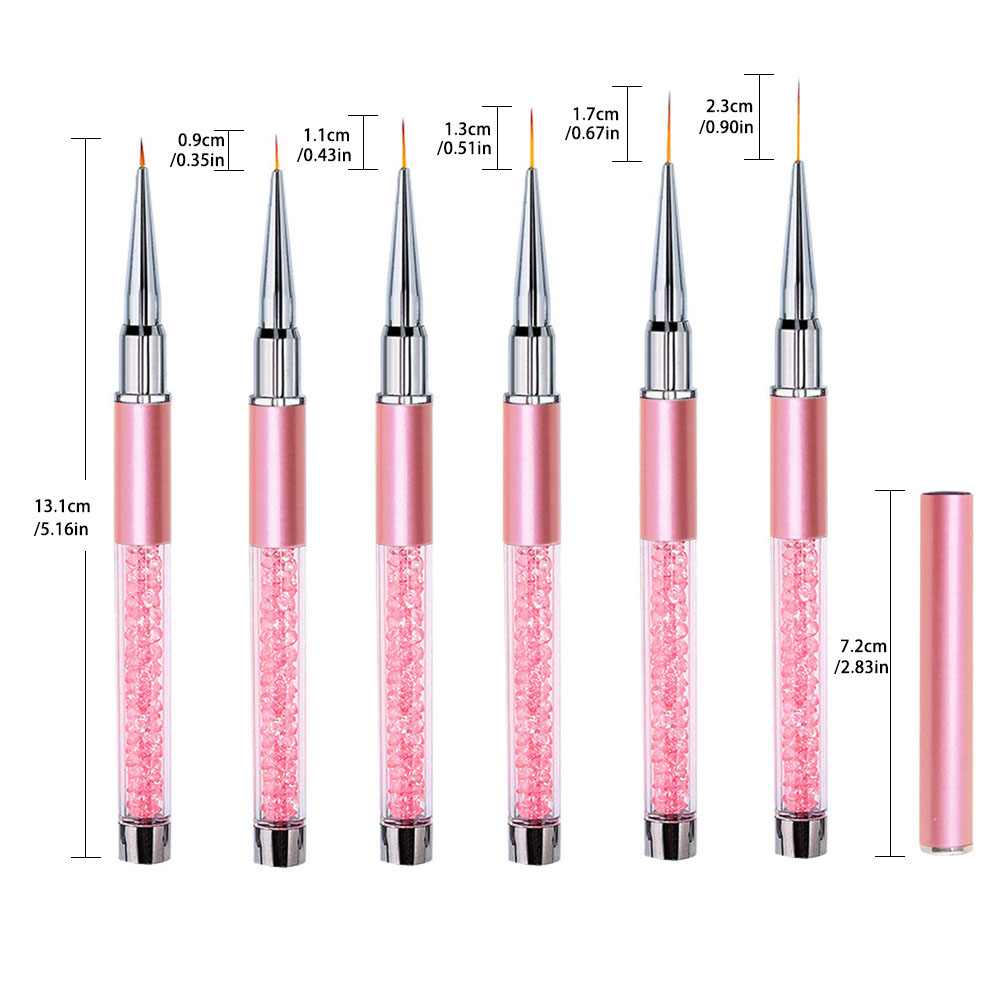 Juego de 6 Pinceles de Acrílic - Nail Art Rame reseña y precio