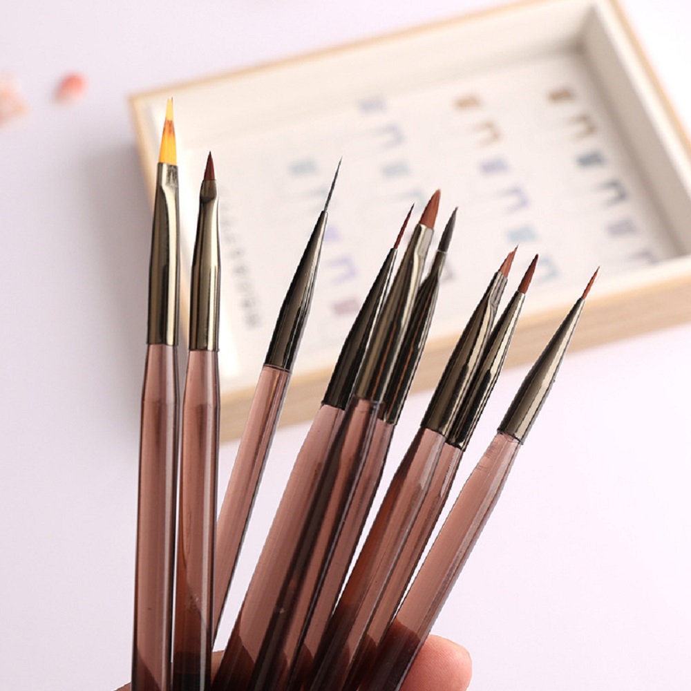 Juego de 9 pinceles para decor - Nail Art Rame reseña y precio