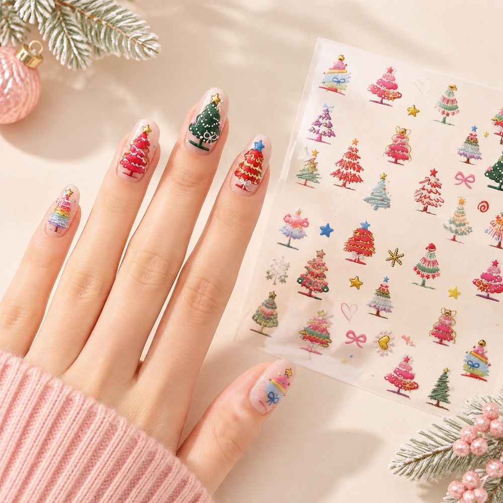 1 unidad. Adhesivos para decor - Nail Art Xmas Tree reseña y precio