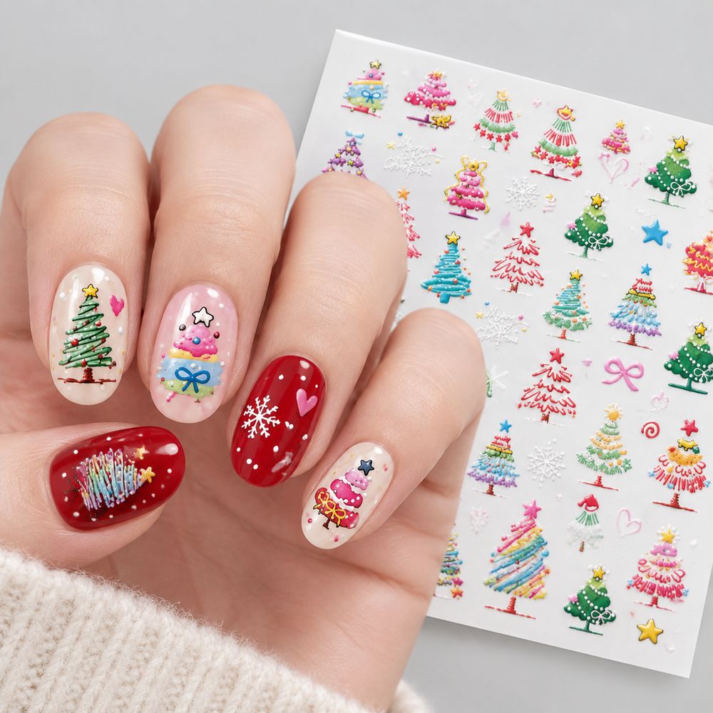 1 unidad. Adhesivos para decor - Nail Art Xmas Tree reseña y precio