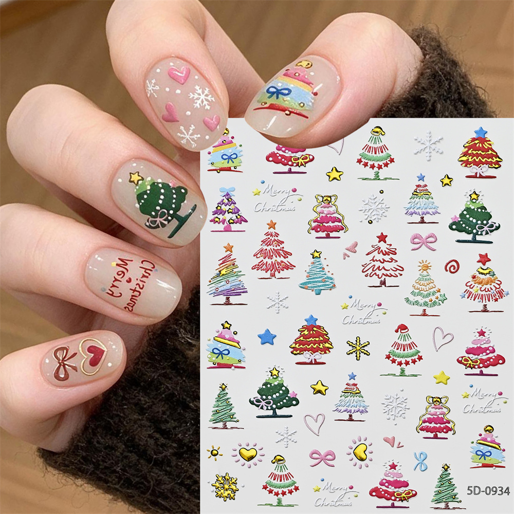 1 unidad. Adhesivos para decor - Nail Art Xmas Tree reseña y precio