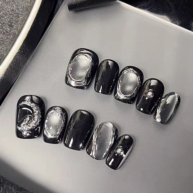10 Uds. De uñas postizas cuadr - Nail Art Cat Eye Simple reseña y precio