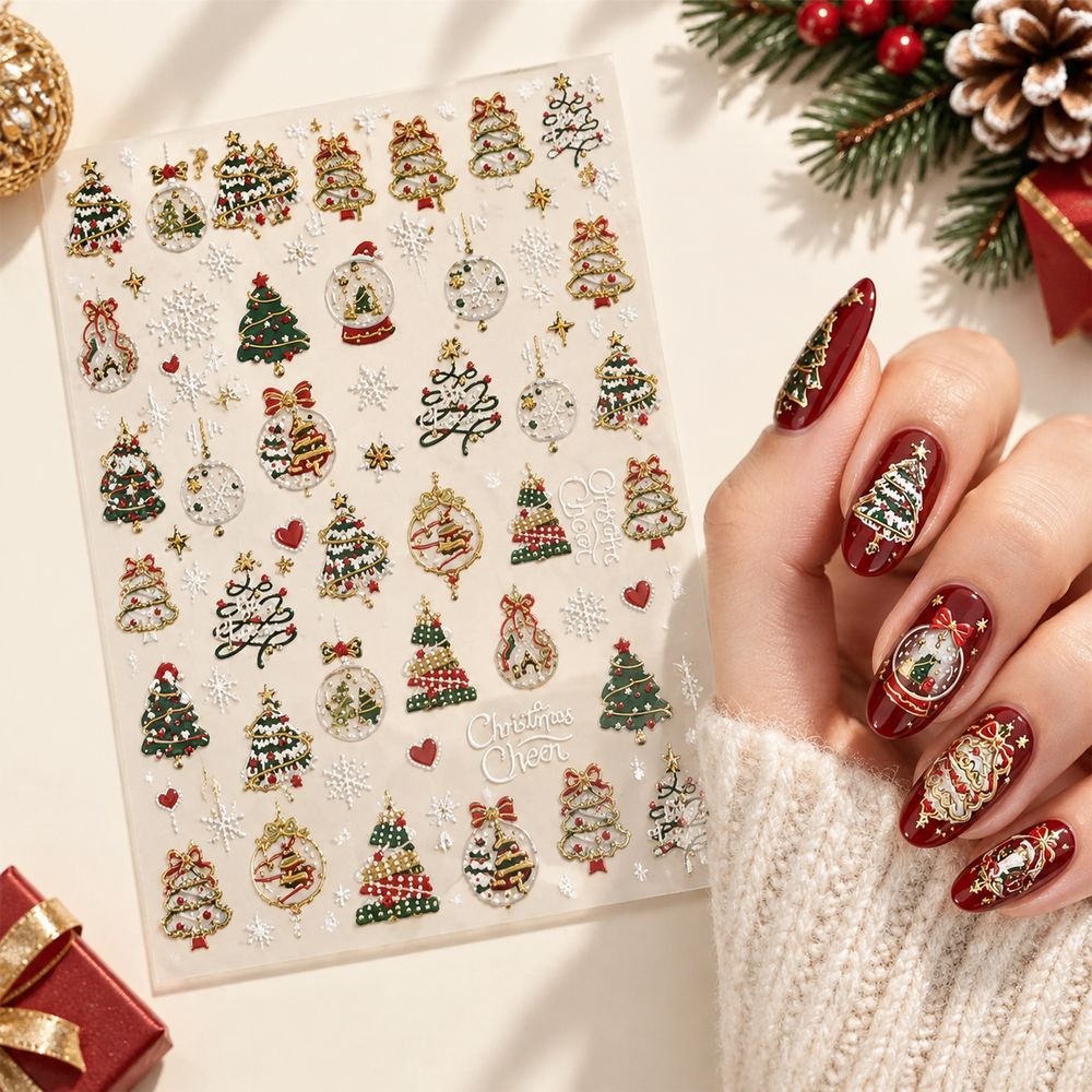 1 unidad, nuevo modelo, pegati - Nail Art Xmas Tree reseña y precio