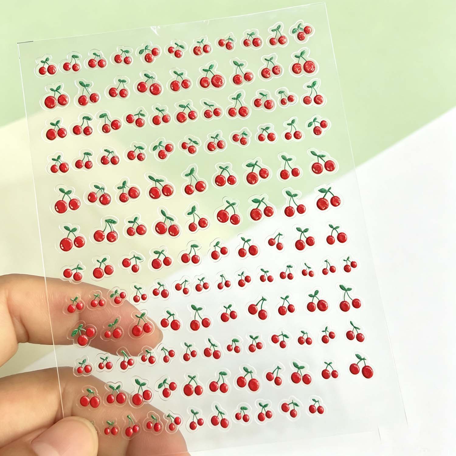 Pegatinas para uñas 5D con dis - Nail Art Red Cherry reseña y precio