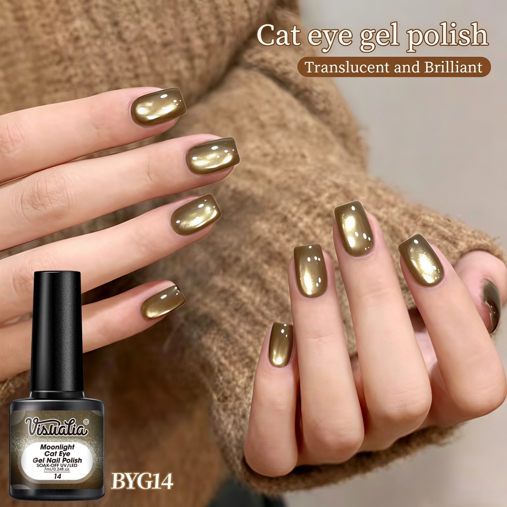 Esmalte de Uñas Visuatia Olive - Nail Art Cat Eye Simple reseña y precio