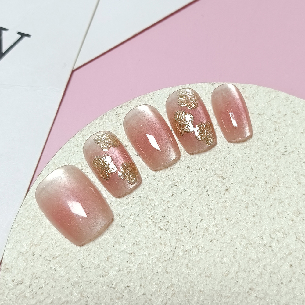 10 Uds. De flores chapadas en  - Nail Art Cat Eye Simple reseña y precio