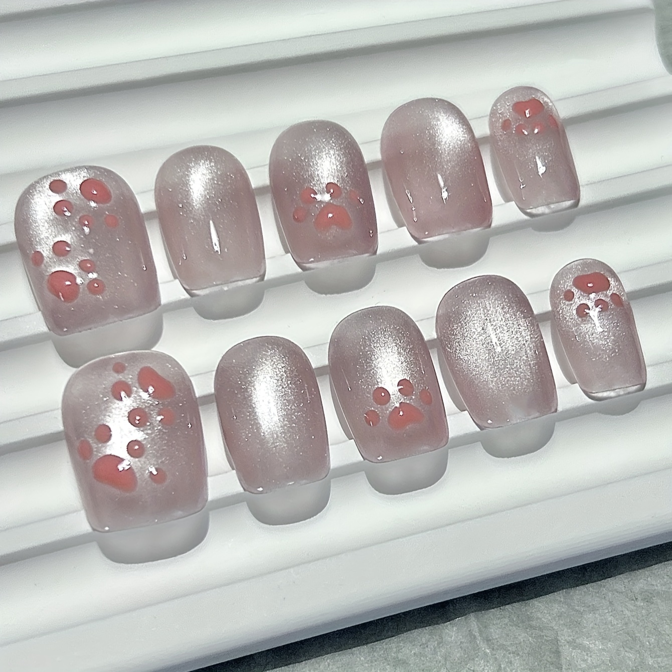 10 Piezas Almohadillas De Carn - Nail Art Cat Eye Simple reseña y precio
