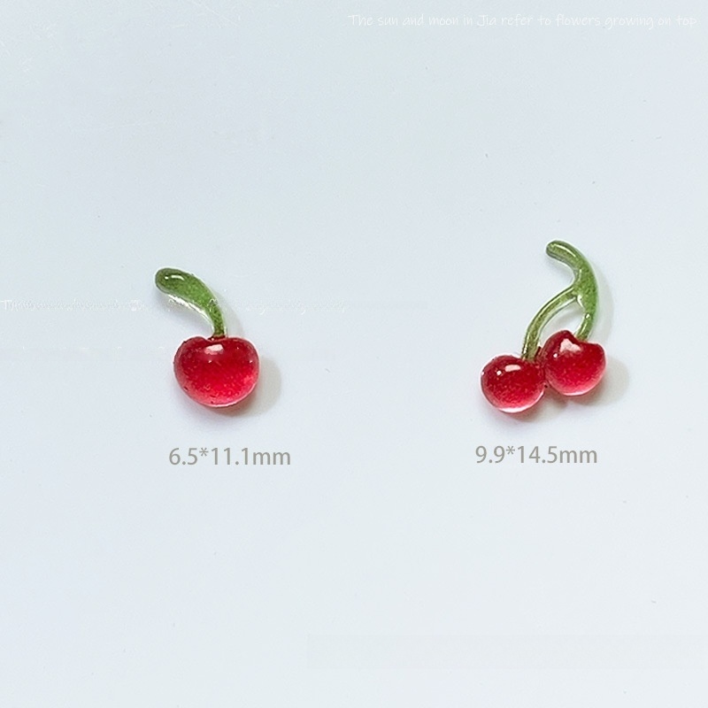 20 piezas dulce 3D Mini cereza - Nail Art Red Cherry reseña y precio