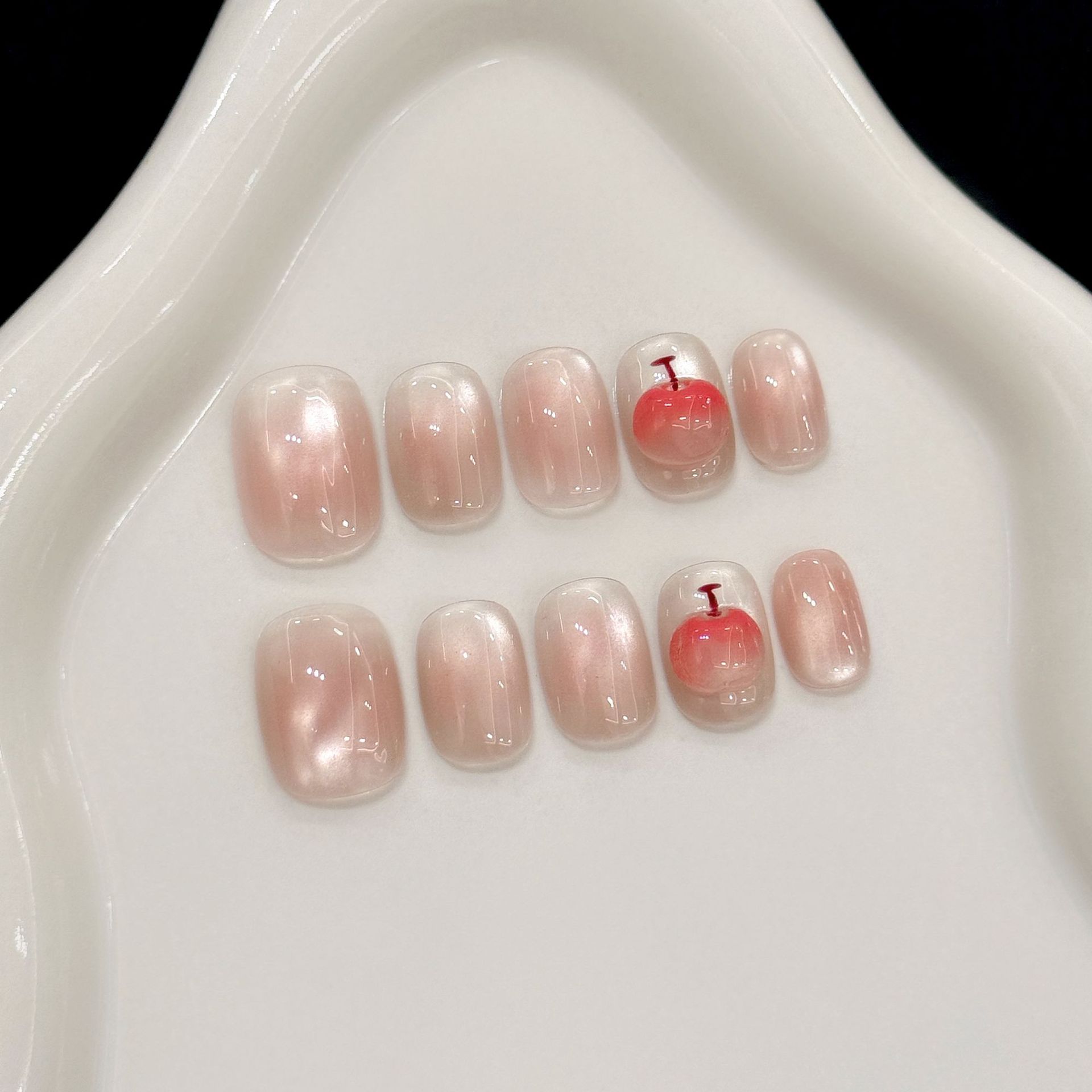 10 Uñas Postizas Hechas a Mano - Nail Art Cat Eye Simple reseña y precio