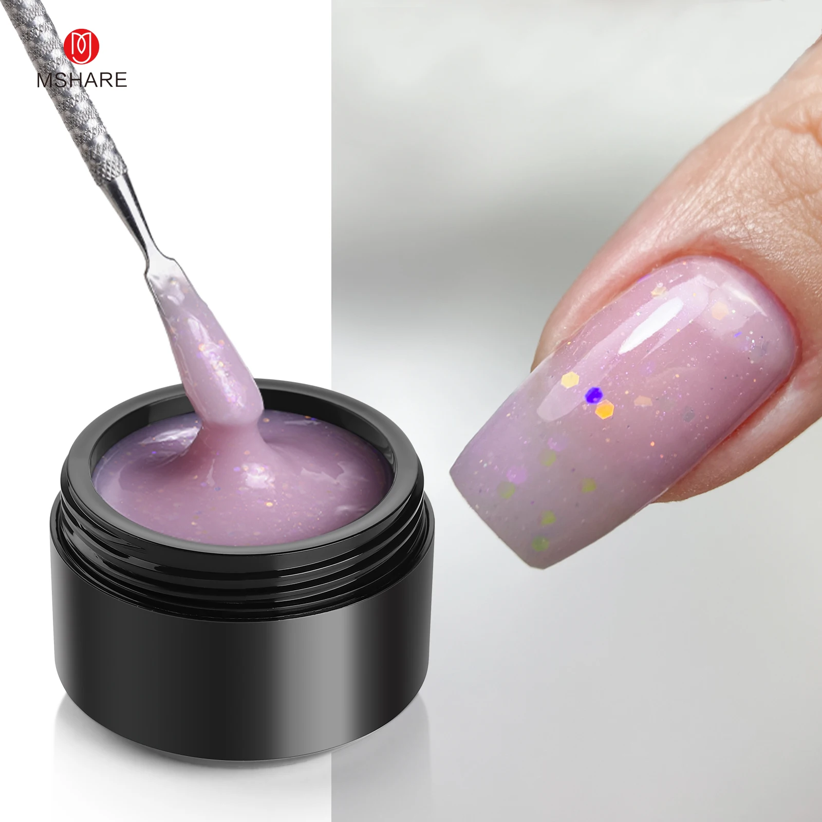 MSHARE-Gel de extensión de con - Nail Art Lilac reseña y precio