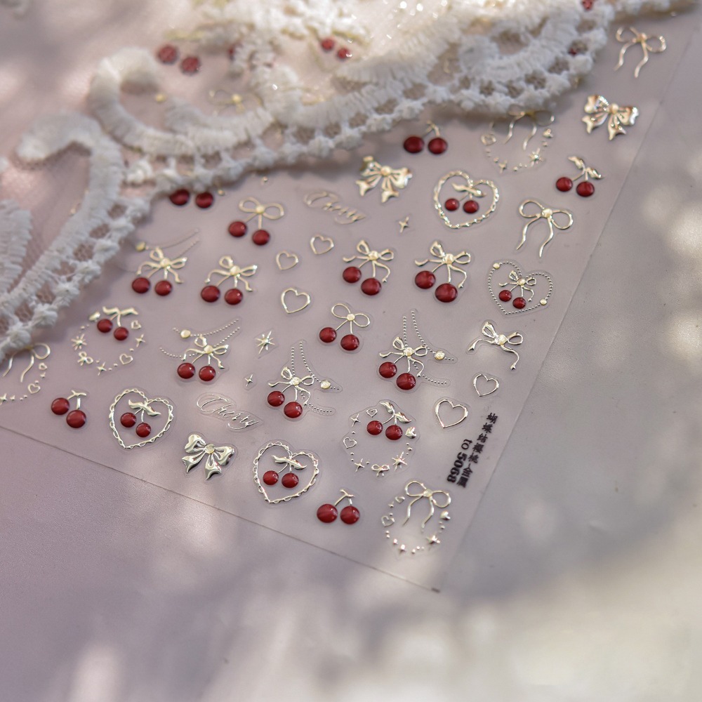 Hermosas pegatinas 5D para dec - Nail Art Red Cherry reseña y precio