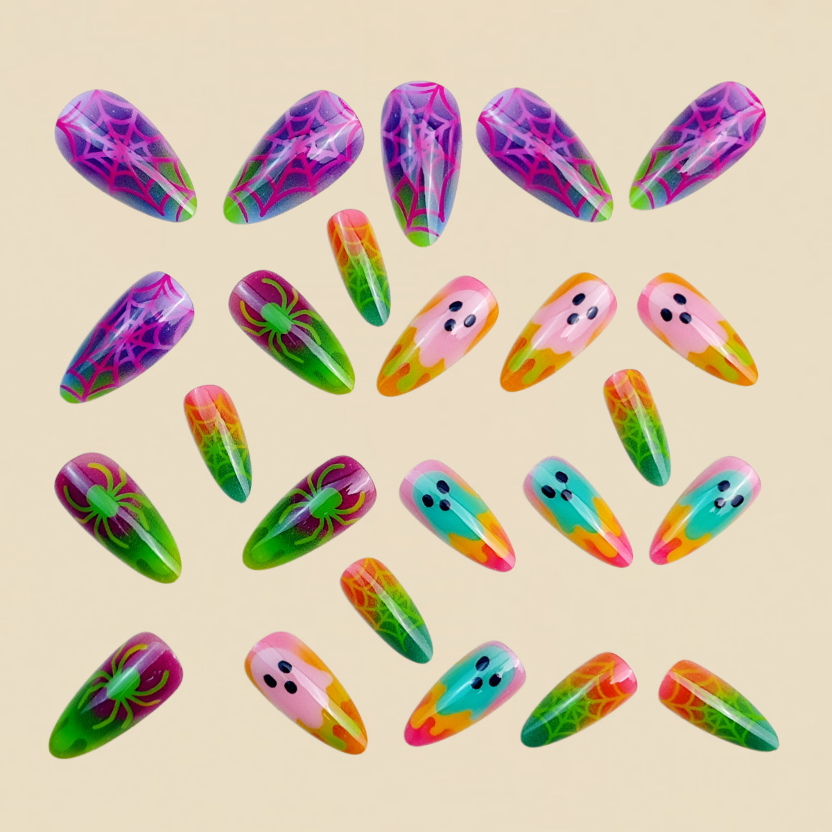 Uñas Postizas de Halloween con - Nail Art Full Color reseña y precio