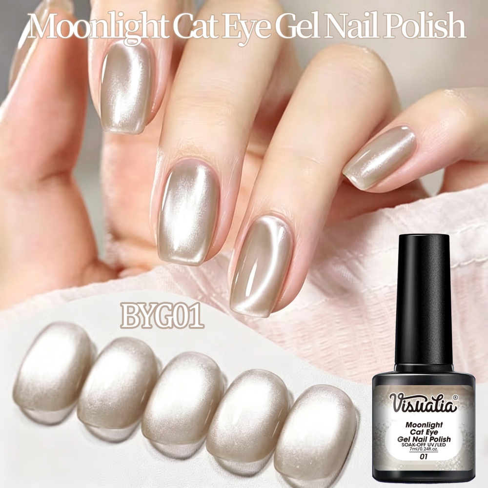Esmalte de Uñas en Gel Visuati - Nail Art Cat Eye Simple reseña y precio