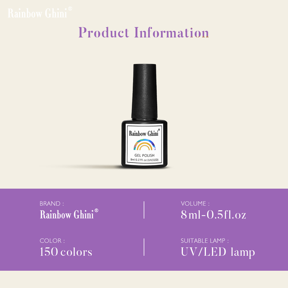 Esmalte de uñas Rainbow Ghini, - Nail Art Lilac reseña y precio
