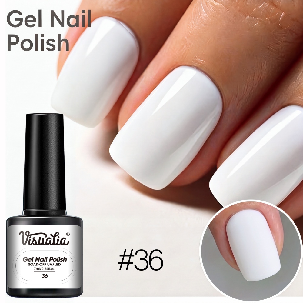 Visuatia #   36 Gel de Uñas Bl - Nail Art Natural Simple reseña y precio